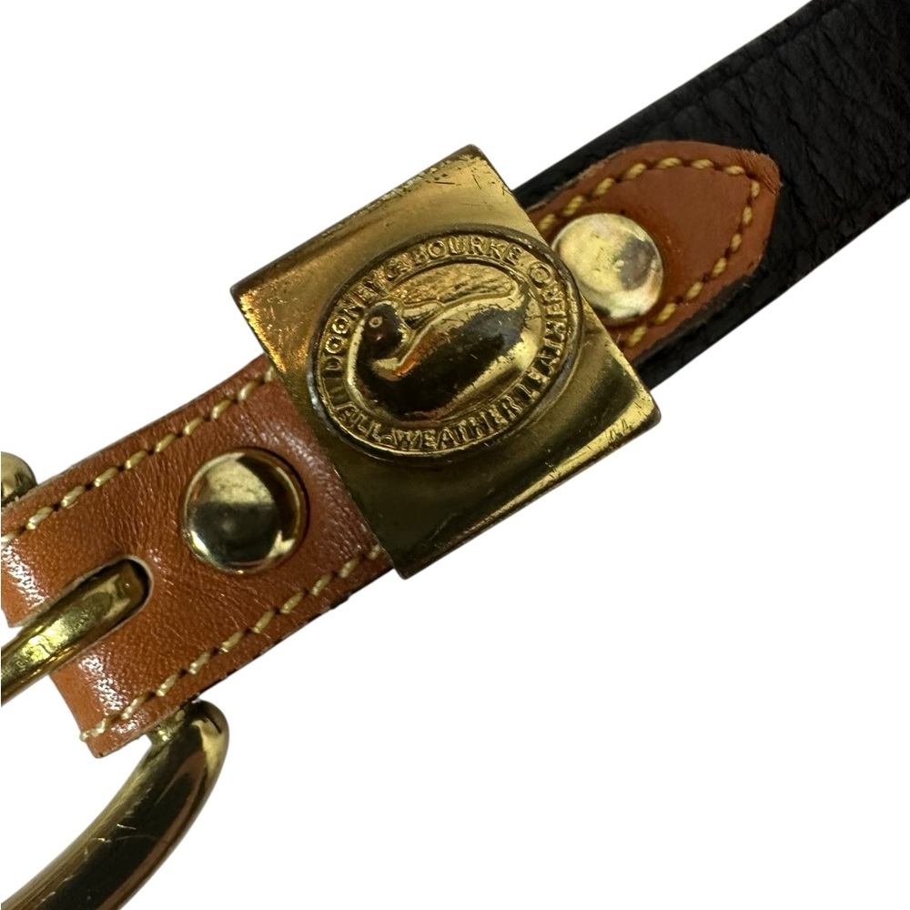 DOONEY & BOURKE Women's Medium Vintage Black Thin Leather Belt - Picture 3 of 8